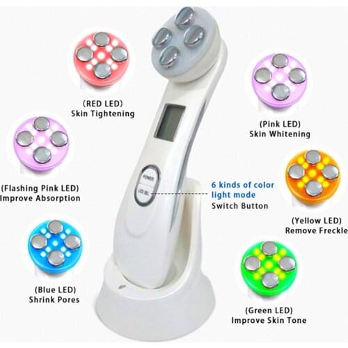 RF Electroporation Facial Device EMS LED Light Therapy Face Lifting Firming Anti Aging Skin Tighten Wrinkle Beauty Machine 50