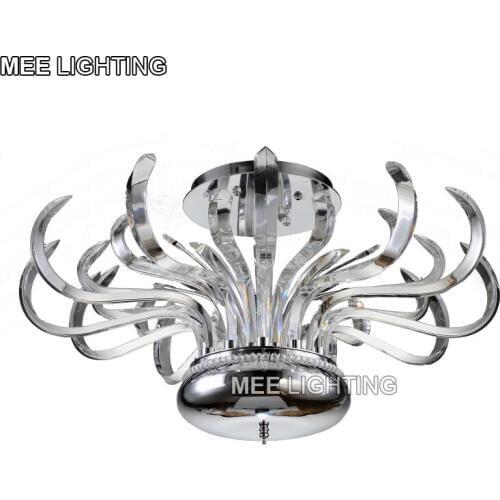 Modern Crystal Chandelier Clear Crystal Floral Design Chandelier Light Fixture Crystal Lamparas Illumination Indoor Decoration