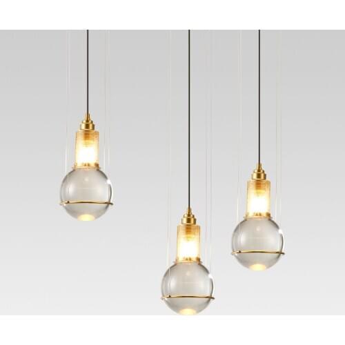 Modern Pendant Lights Black Glass Ball Pendant Lamp Long Line Hanging Lamp For Kitchen Living Room Nordic Globe Light Fixtures