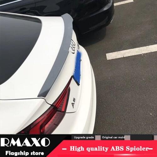 For AUDI A5 Spoiler 2014-2018 AUDI A5 High Quality ABS Material Car Rear Wing Primer Color Rear Spoiler