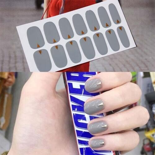 Nail Stickers Fashion Full Cover Nail Polish Wraps Adhesive Nail Art Decorations Manicure Tools Environmental D06