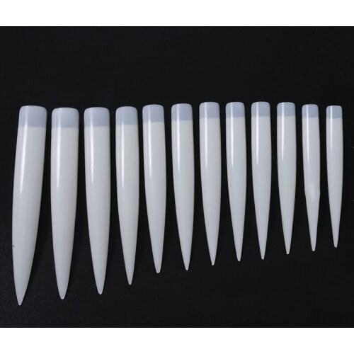 Extra Long Fake Nail Half Cover Nail Tips Sharp Shape False Nails Tips Natural Clear Long Cuspidal DIY Nail Art Tools