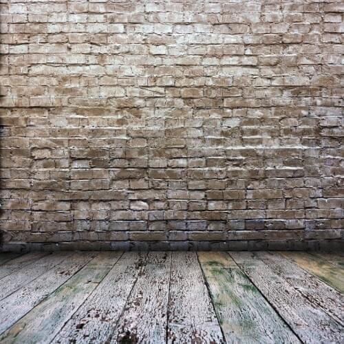 Dark Red Brick Wall and Wooden Floor Backdrop Party Photography Background Baby Shower Celebration Photo Booth Studio Decor