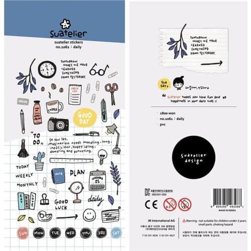 Creative Soina Everyday Diary Sticker Scrapbook Decoration PVC Stationery DIY Stickers School Office Supply