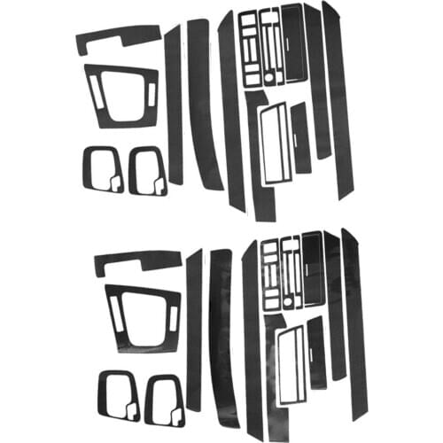 Carbon Fiber Style Black LHD Sticker Interior Decal Trim Fit for BMW 3-Series E46 2001 2002 2003 2004