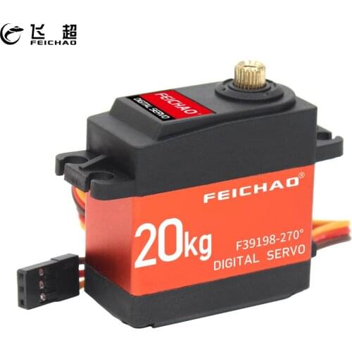 FEICHAO 20Kg Waterproof High Torque Digital Servo 180 270 360 Degree with Metal Gear/25T Arm for RC Helicopter Car Buggy Truck