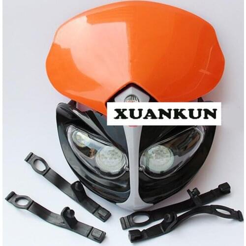 XUANKUN Zheng Lin CQR cosmopolitan Seoul Motocross velocity converted three led lights grimace grimace headlights hood