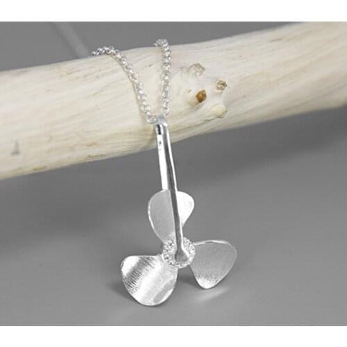 S.EAST SUN 925 Sterling Silver Handmade lovely fashion exquisite movable fan pendant, suitable for womens party gift jewelry