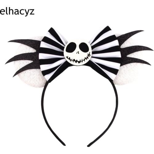 New Festival Sequin Bow Mouse Ears Hairband Party Hair Accessories Glitter Summer Headband Popular For Women Girls Kids Cosplay