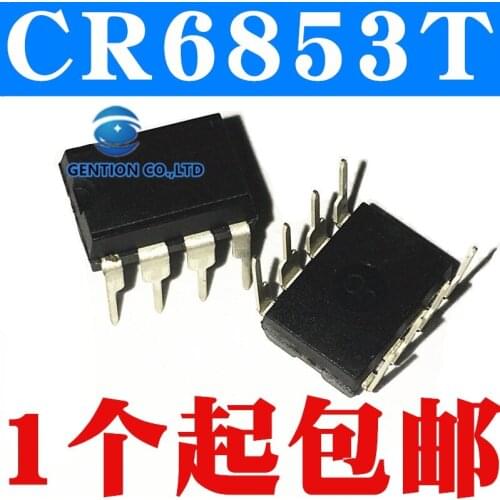 10PCS The flyback type switch power supply PWM controller charger IC chip CR6853T DIP8 in stock 100% new and original