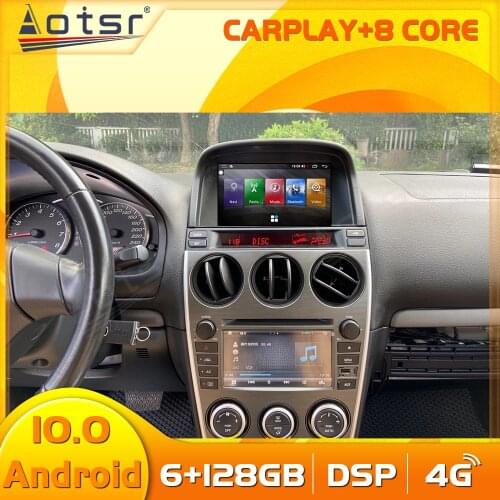 128G Android 10 Multimedia Car Video Radio Tape Recorder Stereo Player For Mazda 6 Atenza 2002 2003 2004-2007 GPS Navi Head Unit