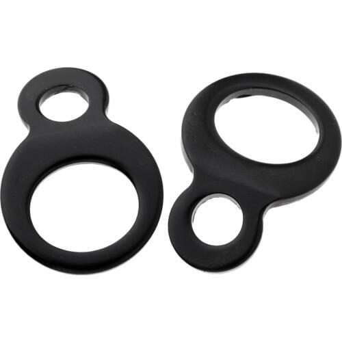 2Pcs Black Tie Down Strap Rings For Motorcycle Street Bike Dirtbike ATV UTV