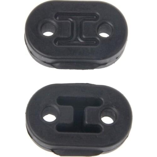 2x Heavy Duty Exhaust Hanger Bushing Support 2 Holes Bracket Rubber Mount