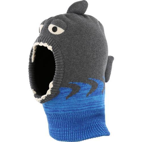 Connectyle Toddler Infant Boys Girls Knit Winter Warm Hats Cute Cartoon Shark Fleece Lined Hood Scarf Beanies Hat For Kids