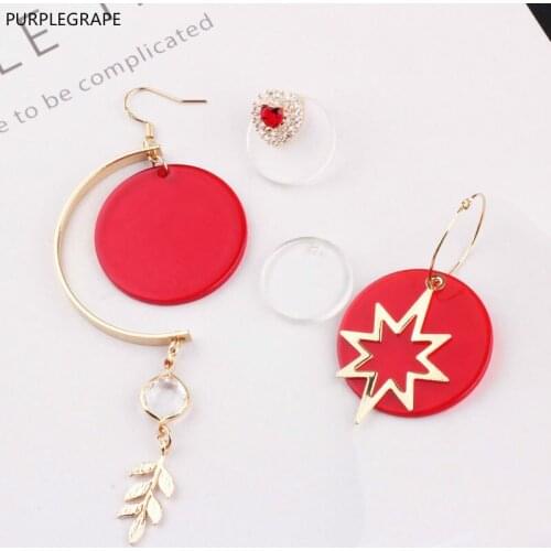 DIY Jewelry Earrings Material Pendant Accessories Japanese and Korean Fashion Acetate Disc Minimalist 10 pcs