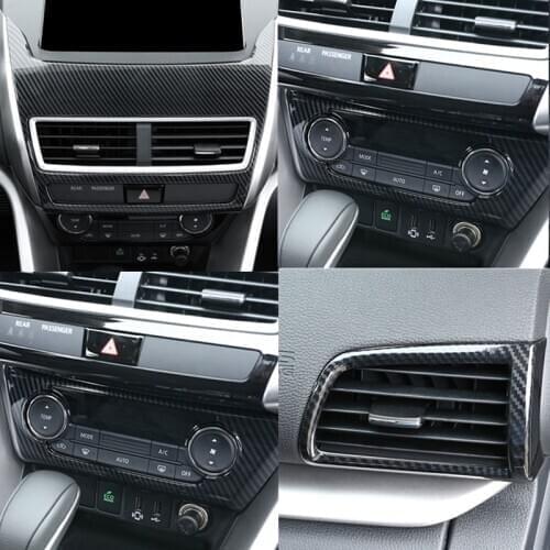 For Mitsubishi Eclipse Cross 2018-2020 Interior Dashboard Air Conditioning Vent Frame ABS Cover Trim