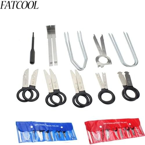 FATCOOL Mainpoint Auto Radio Removal Tool Set 20pc Car Sound Dismantling Device Set Auto Repair Tools Key Kit Set