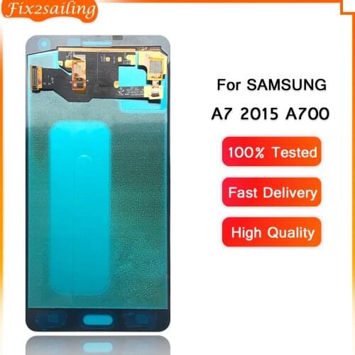 FIX2SAILING AMOLED For Samsung Galaxy A7 2015 A700 A7000 A700H A700F A700F LCD Display Touch Screen Assembly 100% Tested Working
