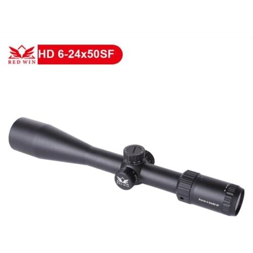 Red Win 6-24x50 SF Scope Hunting Rifle Scope 30mm 1/10Mil Turret Adjust w/ Lock System High Definition w/ Wilde Angle Eyepiece