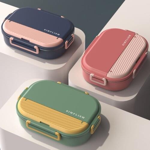304 Stainless Steel Lunch Box Portable Bento Box For Students Office Worker Microwavable Lunch Container Food Storage Box