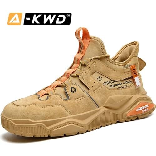 Fashion Man Shoe Outdoor Men Casual Shoes Leather High Tops Foot Wear for Men Chaussure Homme Sport White Shoes New Men Sneakers