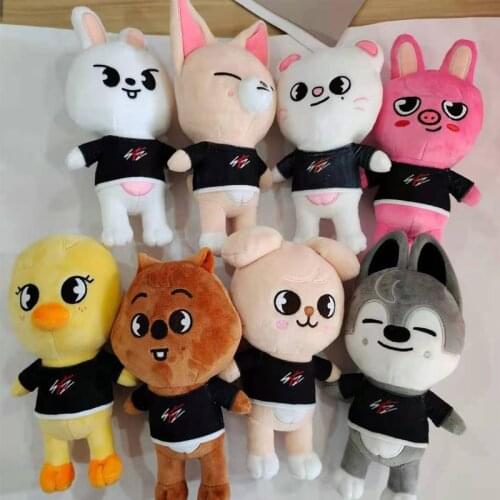 Cartoon Skzoo Stray Kids Bbokari Leebit Wolf Chan Puppym Plush Toys 20cm Soft Stuffed Animal Plushies Dolls For Kids Fans Gifts