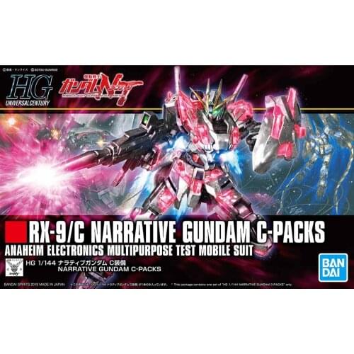 Original Model HG 1/144 UNICORN Gundam RX-9/C NARRATIVE C-PACKS Assemble Model Action Figures