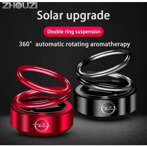 Car Air Freshener Solar Auto Rotation Double Ring Scent Decor For Opel Zafira B Corsa D Insignia Mokka Regal Car Aromatherapy