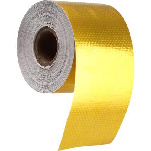 Reflective Heat Shield Adhesive Manifold Wrap Tape Reflect Gold 2'x33