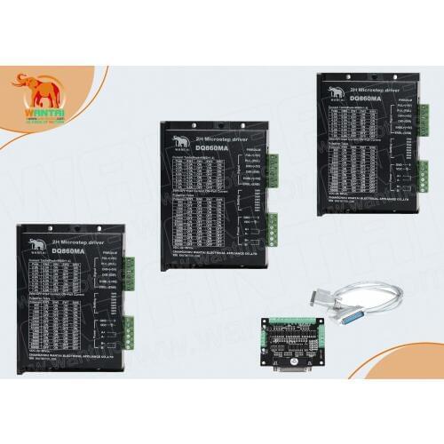 High Quality CNC 3 Axis Wantai Stepper motor driver 80VDC/7.8A , 256micsteps,stepping motor dc motor DQ860MA