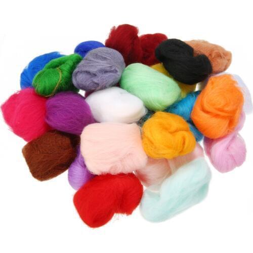 36 Color 3g Wool Felt Roving Felting Wool Fiber Starter Handmade DIY Kit For Needle Felting Doll Animals Bear Model Toy Gifts