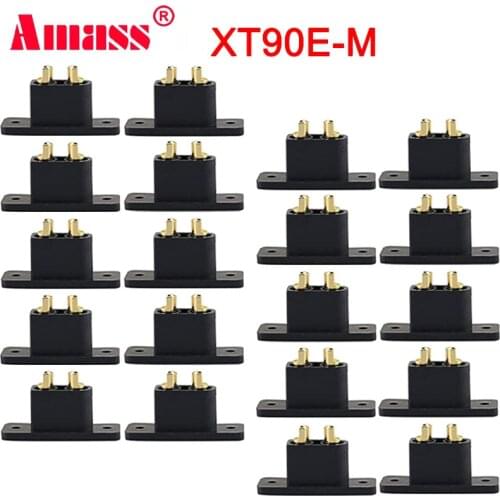 5/10/20PCS Amass Black Plug XT90E-M Battery Plug Gold-Plated Male Connector DIY Connecting Parts for RC Racing Drone Accessories