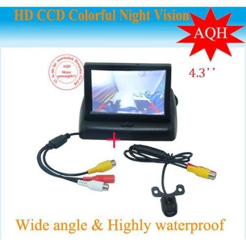 4.3" Foldable TFT Color LCD Car Monitor Reverse Rearview 16:9 4.3 inch car Monitor for Camera DVD VCD camera 12V