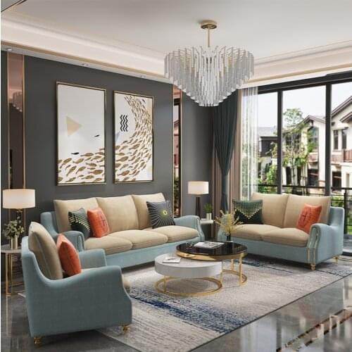 Technology Fabric Sofa Living Room Small Apartment Triple Combination Technology Fabric Sofa