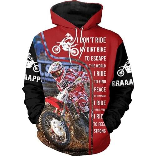 Dirt Bike Racer 3D Full Printing Hoodie Unisex Harajuku Casual Jacket Autumn New Fashion Clothing G135