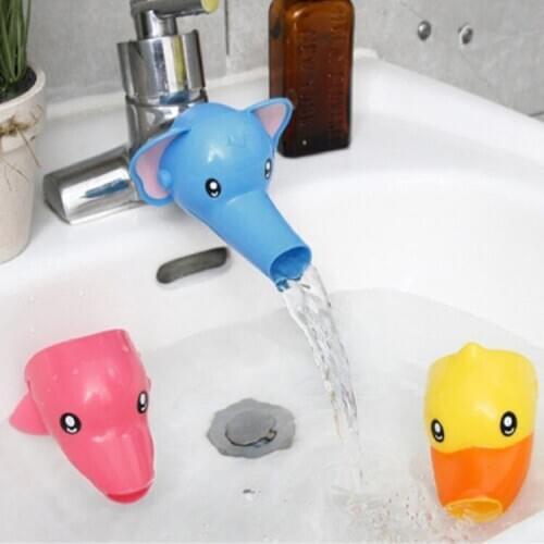 Faucet Extender Sink Handle Extension Toddler Kid Bathroom Children Hand Wash Plastic Dolphin Duck Elephant 10cm X 8.2cm