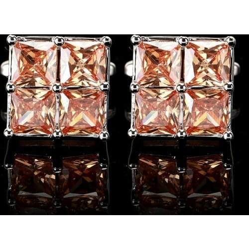 High-end French Shirts Cufflinks Mens Luxury Rhinestone Zircon Cuff Links Wedding Business Banquet Anniversary Gifts Jewelry