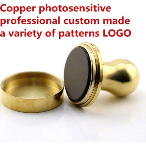 High-grade pure copper custom photosensitive Diy pre custom ink self-inking round and oval rubber stamp for scrapbooking LOGO