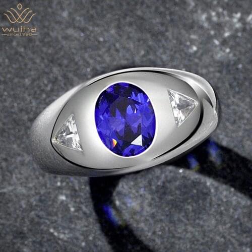 Wuiha Classic 100% 925 Sterling Silver Citrine Gemstone Birthstone Wedding Engagement Diamonds Ring Fine Jewelry Wholesale