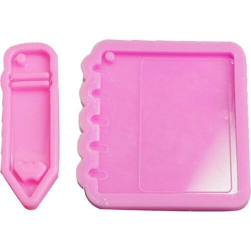 1 Set Pencil+Notebook Epoxy Resin Mold Pen+Notepad Silicone Mould DIY Crafts Jewelry Decorations Ornaments Casting Tool DropShip