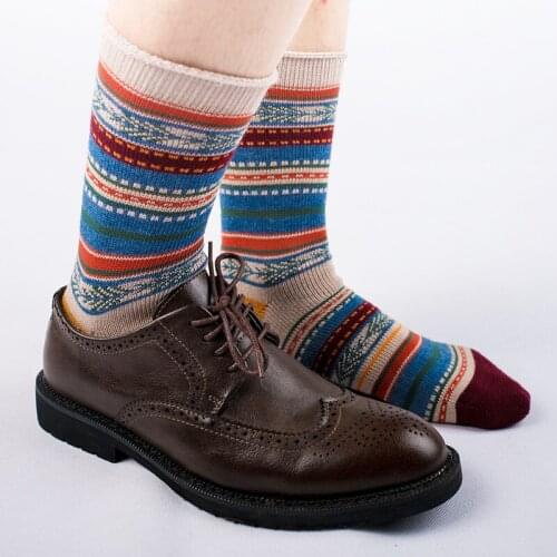 14060 Super Quality Cotton Flexible Autumn Stockings Soft Thick Warm Stylish Durable Socks For Foot 24-28cm