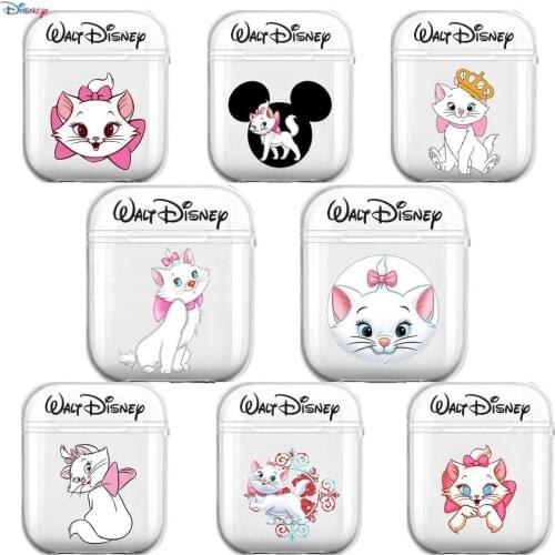 2021 Disney new Mary cat Soft Silicone Cases For Airpods 1/2 Protective Bluetooth Wireless Earphone Cover For Air Pods Charging