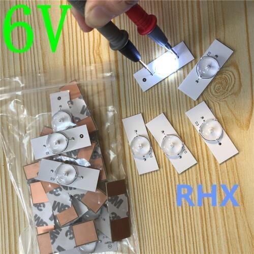 30Pcs 6V SMD Lamp Beads with Optical Lens Fliter for 32-65 inch LED TV Repair(6V with Cable) 100%NEW