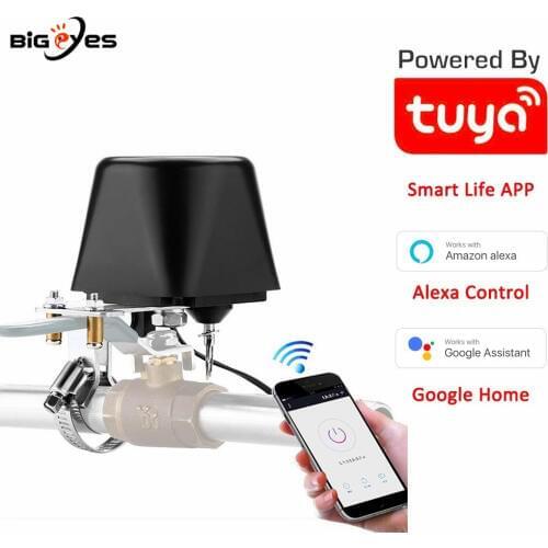 Bigeyes Tuya Alexa Google Home IFTTT Wireless Control Gas Water Valve Smart Life WiFi Shut OFF Controller