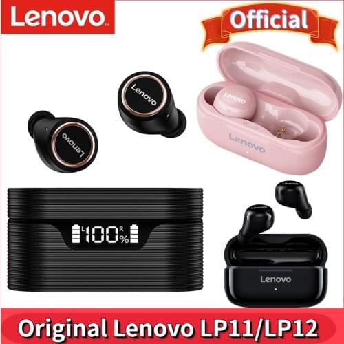 Lenovo LP11/LP12 Wireless Headphone Bluetooth 5.0 Earphones Touch Control IPX5 Waterproof Earbuds HiFi Stereo Bass Music Headset