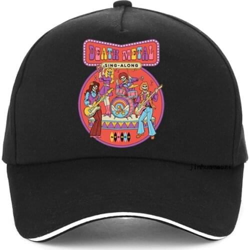 Death Metal Sing-Along printing Baseball cap men harajuku hip hop cap rock Punk Demon Satan Dad hat Fashion brand Snapback hats
