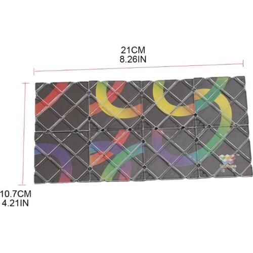 D7WF Plastic Folding Puzzle Cube Irregular Jigsaw 3D Cutting Transparent Tangram for Toddler Educational Preschool Twisty