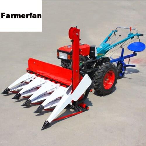 12 Horsepower Diesel engine rice wheat walking tractor sorghum corn stalk pepper Harvesting soybean alfalfa harvester