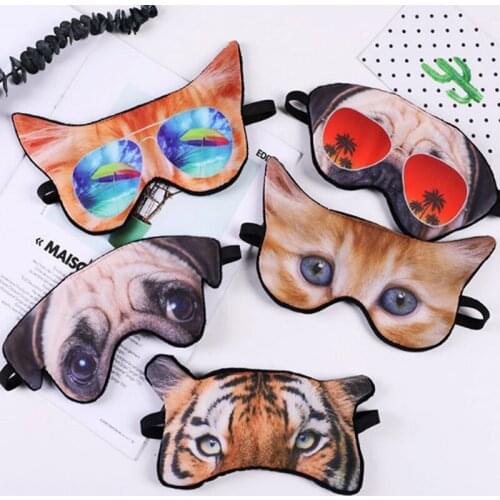Travel Eye Cover Rest Eye Band Sleep Aid Kids Eye Blindfold Sleep Eye Mask Cotton 3D Animal Eyeshade Cute Eyepatch Sleeping Mask