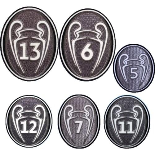 Football Badges Champions Winners Trophy Patch 3 4 5 6 7 9 10 11 12 13 Heat Transfer Thermocollant Soccer Badge